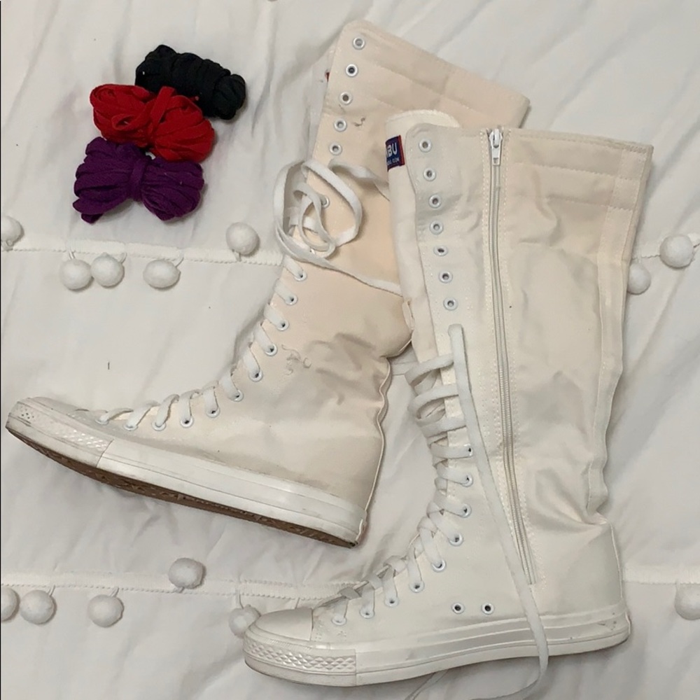 White Tall Converse look-alikes